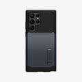 ACS03944 - Galaxy S22 Ultra 5G Case Slim Armor in metal slate showing the back