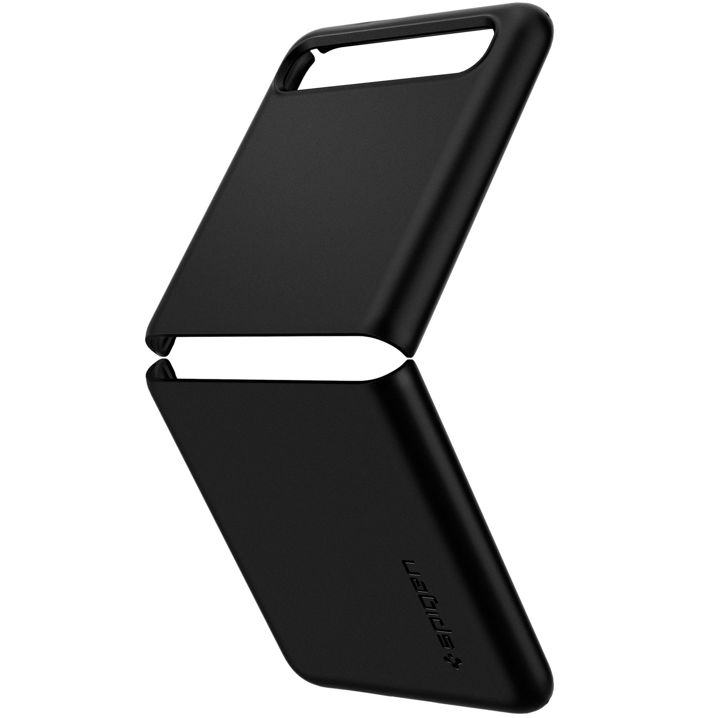 ACS01033 - Galaxy Z Flip Case Thin Fit in black showing the back and side