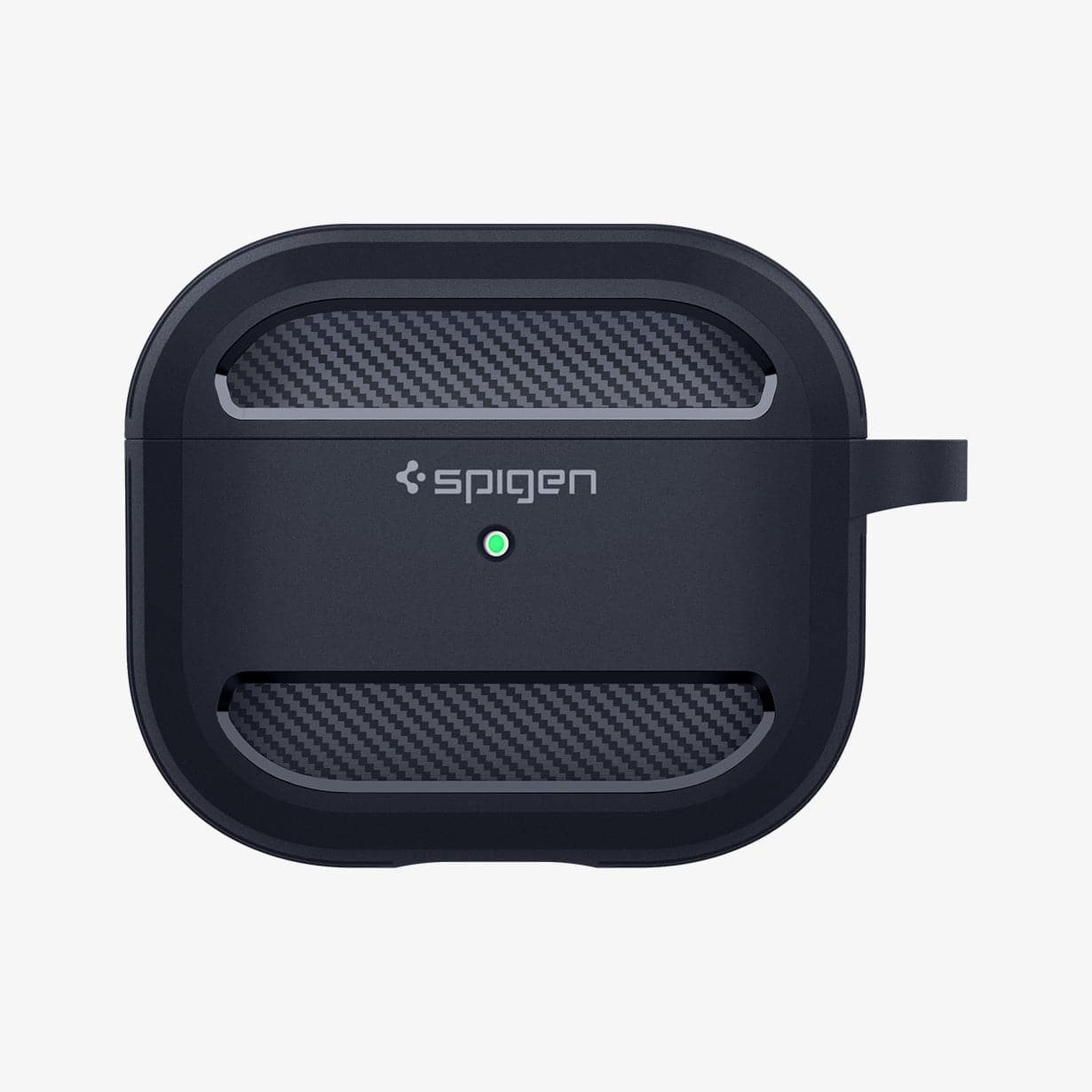 ASD01980 - Apple AirPods 3 Case Rugged Armor in charcoal gray showing the front