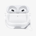 ASD02237 - Apple AirPods 3 Case Slim Armor IP in frost clear showing the front with front flap down and AirPods inside