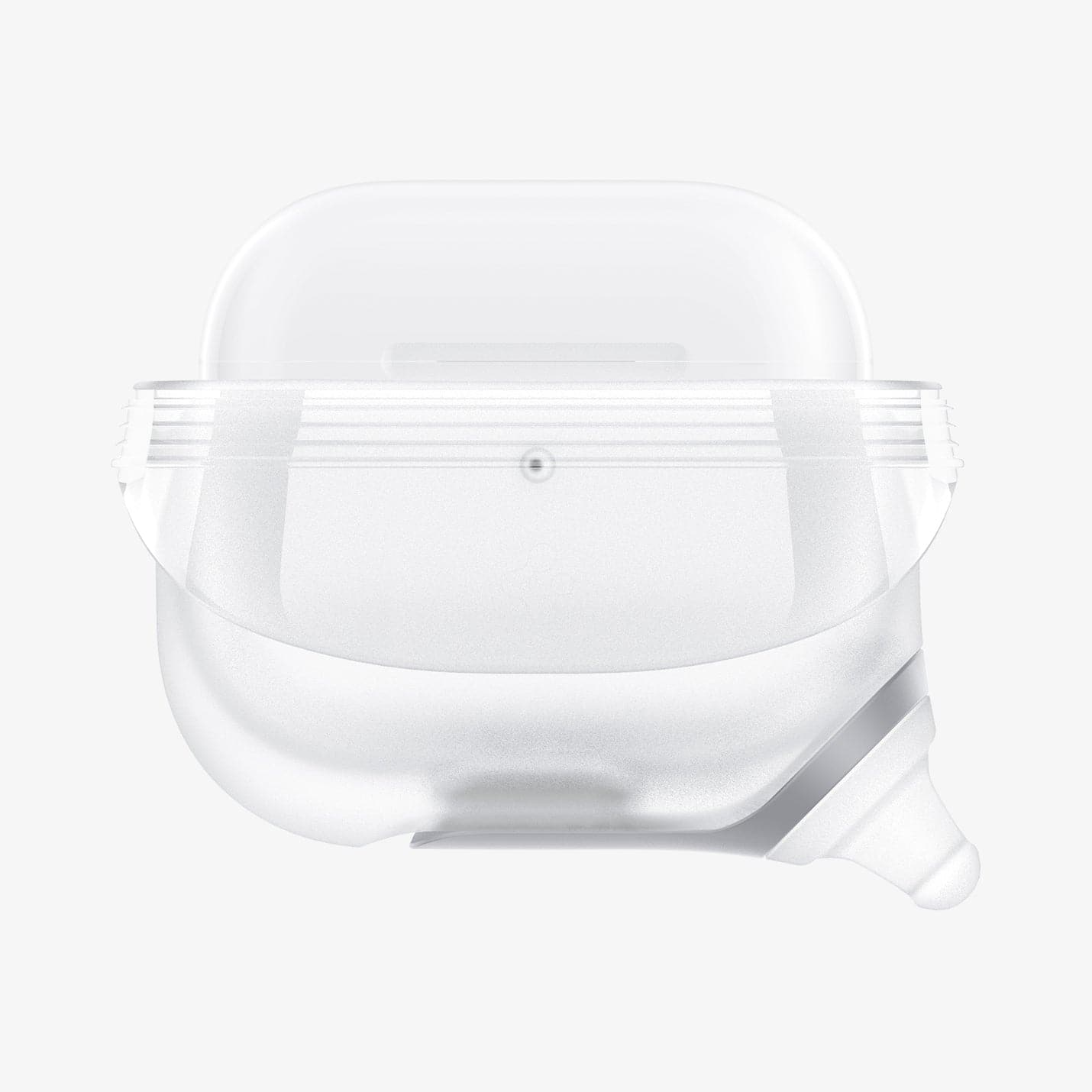 ASD02237 - Apple AirPods 3 Case Slim Armor IP in frost clear showing the front with front flap pulled down