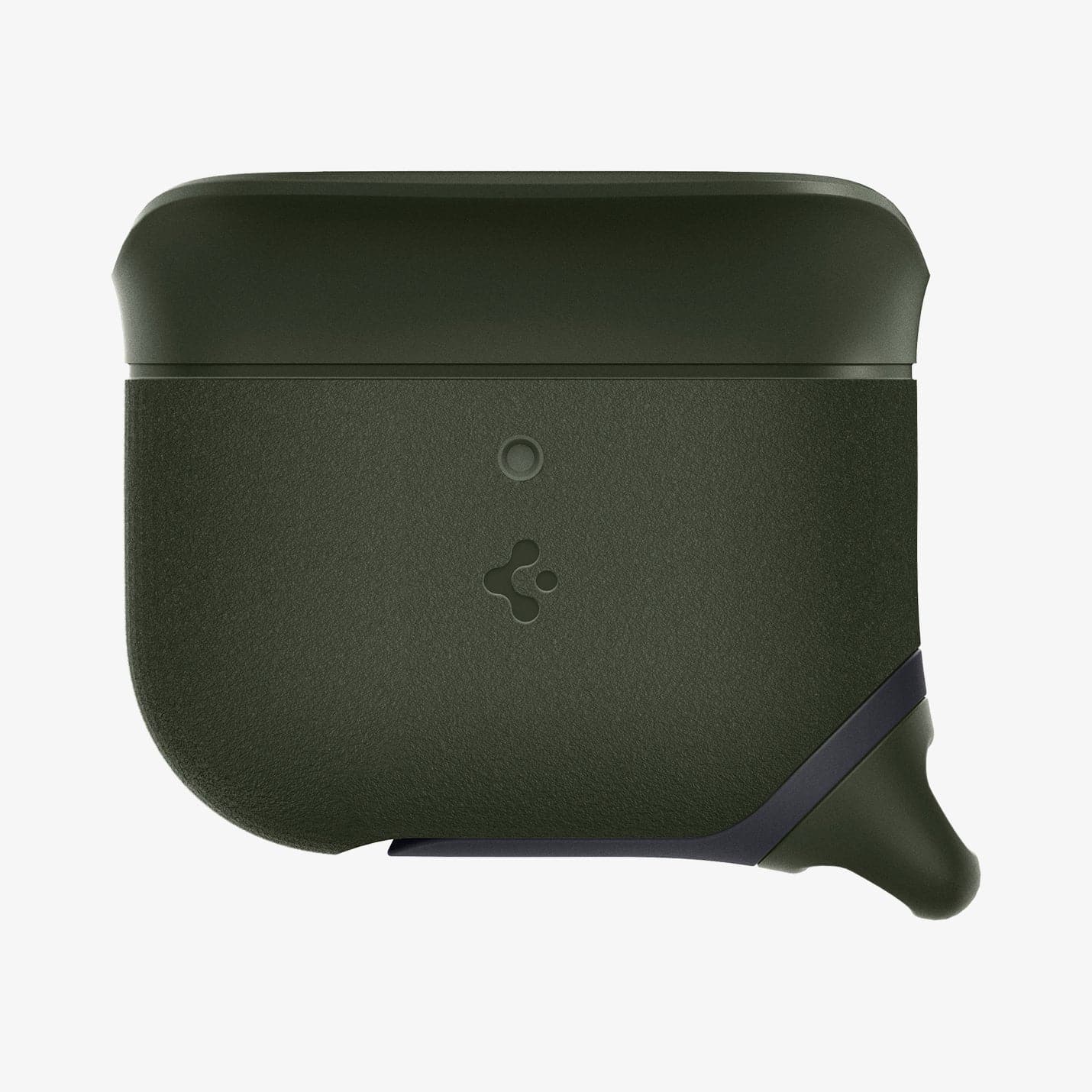 ASD01991 - Apple AirPods 3 Case Slim Armor IP in military green showing the front with top pulled apart