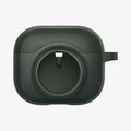 ACS04393 - Apple AirPods 3 Case Tag Armor Duo in military green showing the front with no AirTag in slot