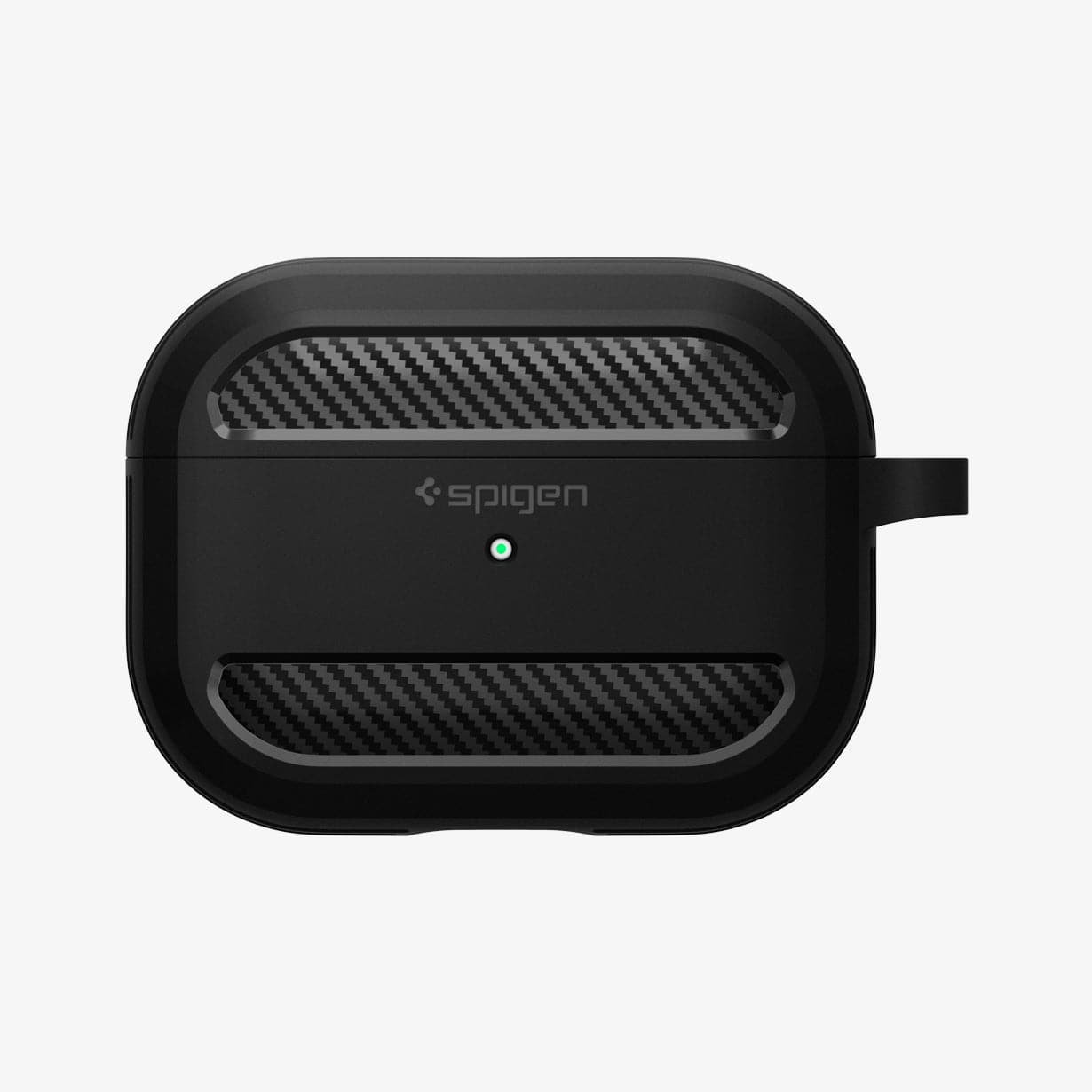 ASD00540 - Apple AirPods Pro Case Rugged Armor in matte black showing the front