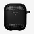 ASD01117 - Apple AirPods 1 / 2 Case Rugged Armor in matte black showing the front
