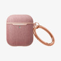 074CS27598 - Apple AirPods 1 / 2 Case Urban Fit in rose gold showing the front and carabiner