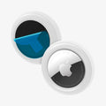 AHP03071 - Apple AirTag Case Silicone Fit in white showing the back and front