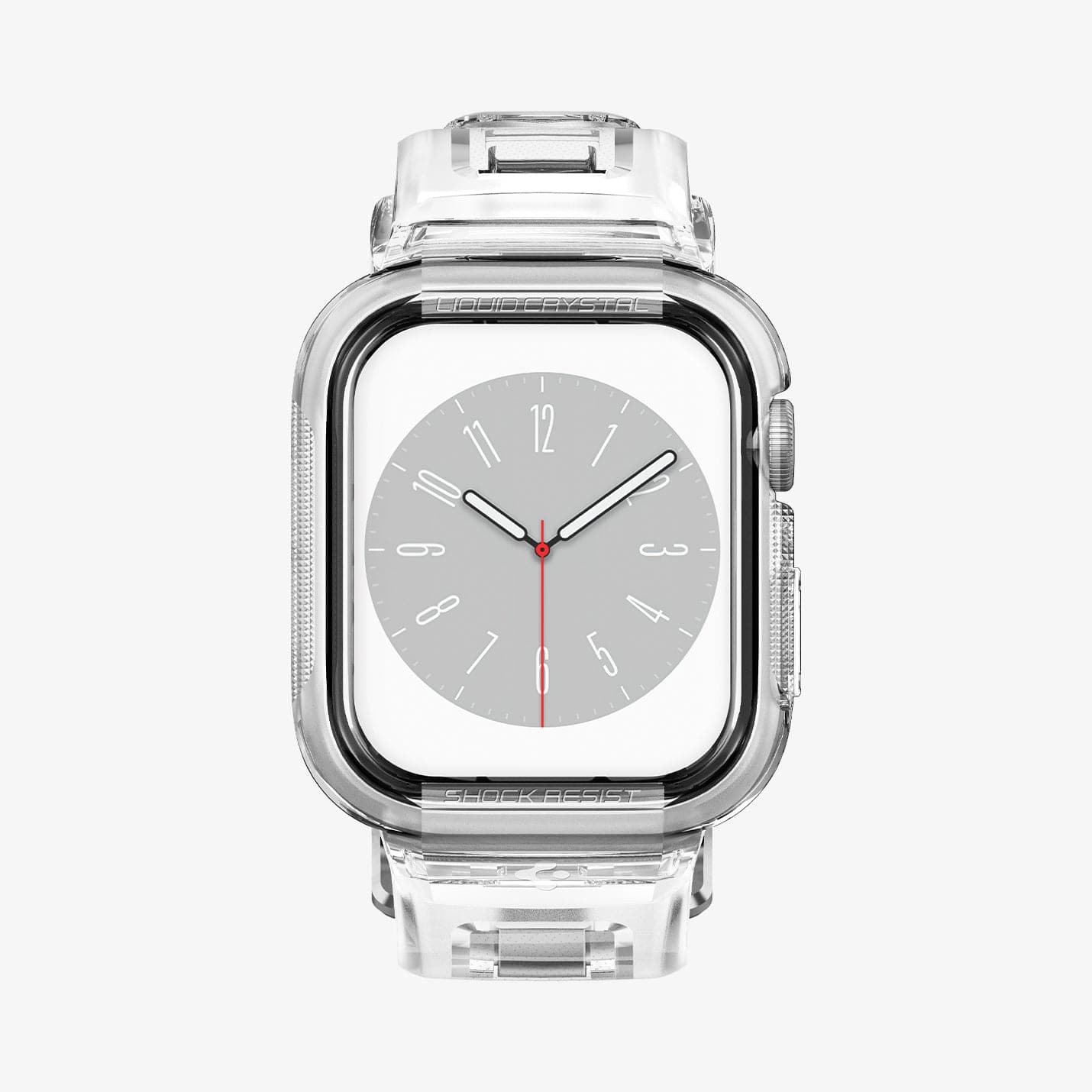 ACS02006 - Apple Watch Series (Apple Watch (45mm)) Case Liquid Crystal Pro in crystal clear showing the front