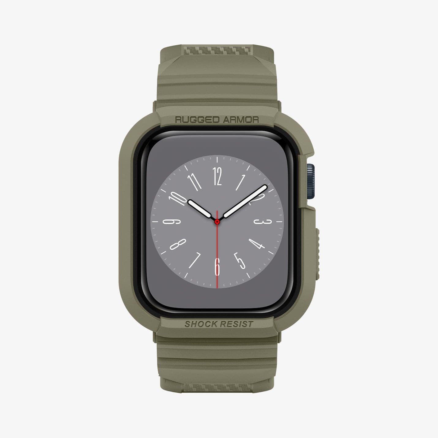 ACS05914 - Apple Watch Series (Apple Watch (45mm)) Case Rugged Armor Pro in vintage khaki showing the front