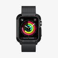 SGP11485 - Apple Watch Series (Apple Watch (38mm)) Case Rugged Armor in black showing the front