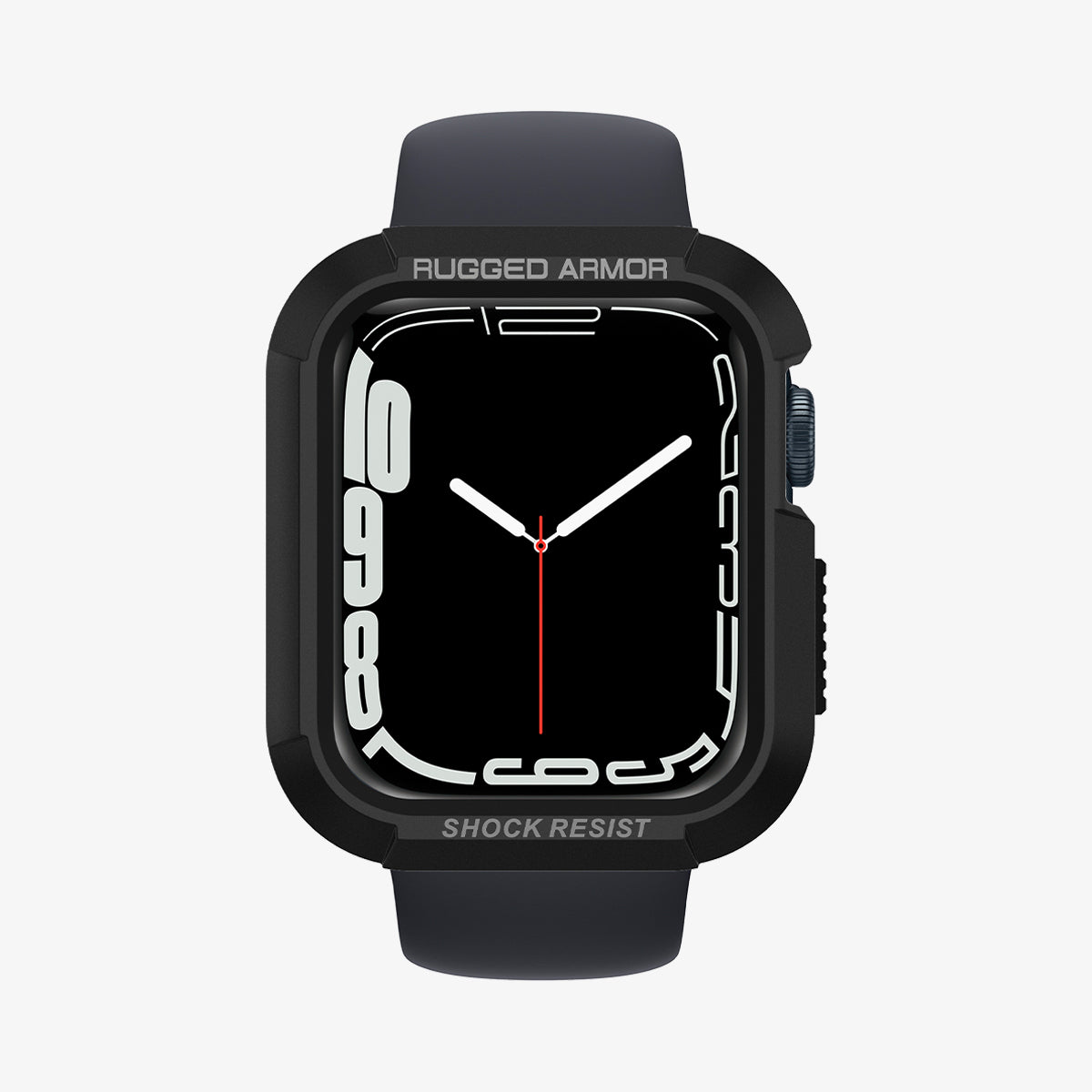 062CS24469 - Apple Watch Series (Apple Watch (45mm)) Case Rugged Armor in black showing the front