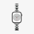 AMP06357 - Apple Watch (41mm) Modern Fit 316L Band in Silver showing the front and sides