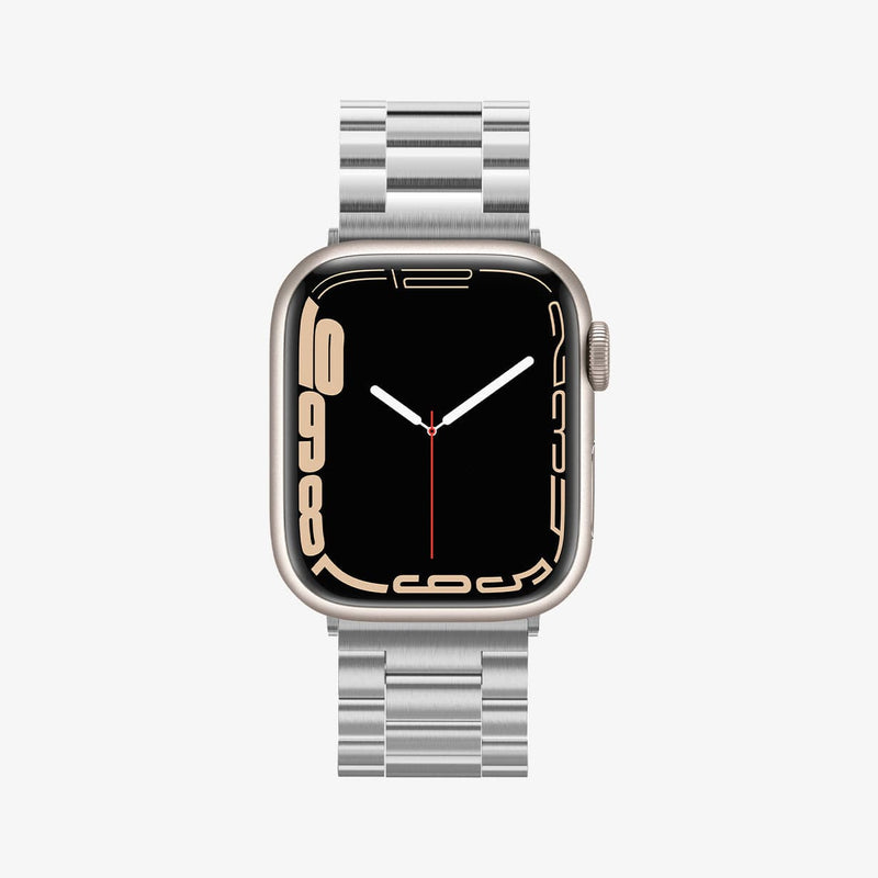 062MP25404 - Apple Watch Series (Apple Watch (49mm)/Apple Watch (45mm)/Apple Watch (42mm)) Watch Band Modern Fit in silver showing the front