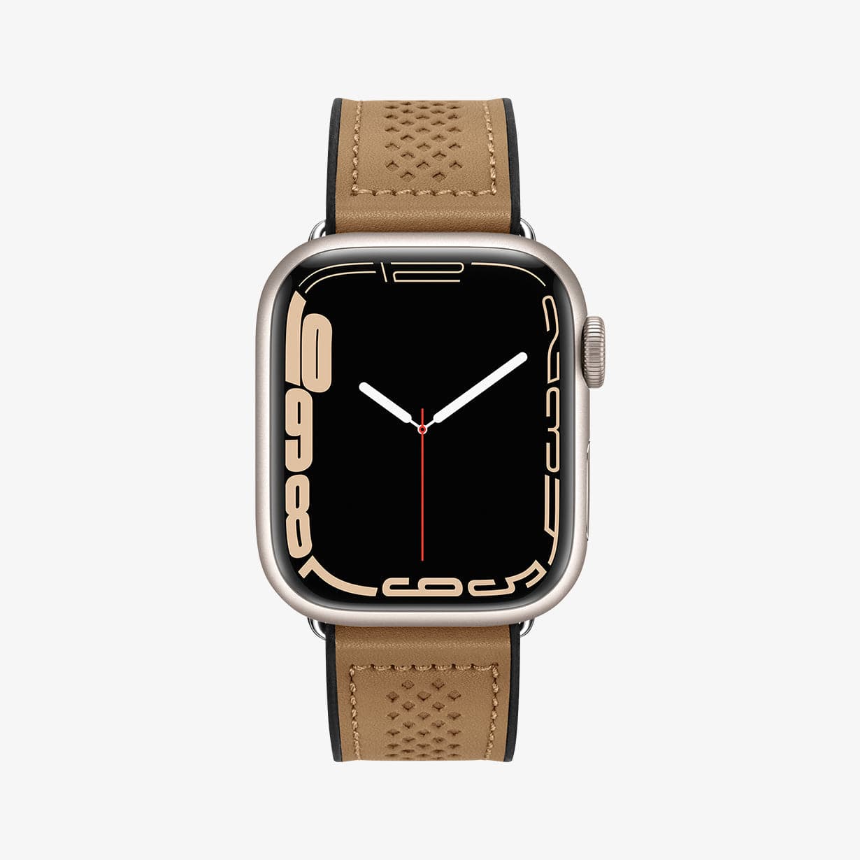 062MP25078 - Apple Watch Series (Apple Watch (49mm)/Apple Watch (45mm)/Apple Watch (42mm)) Watch Band Retro Fit in brown showing the front