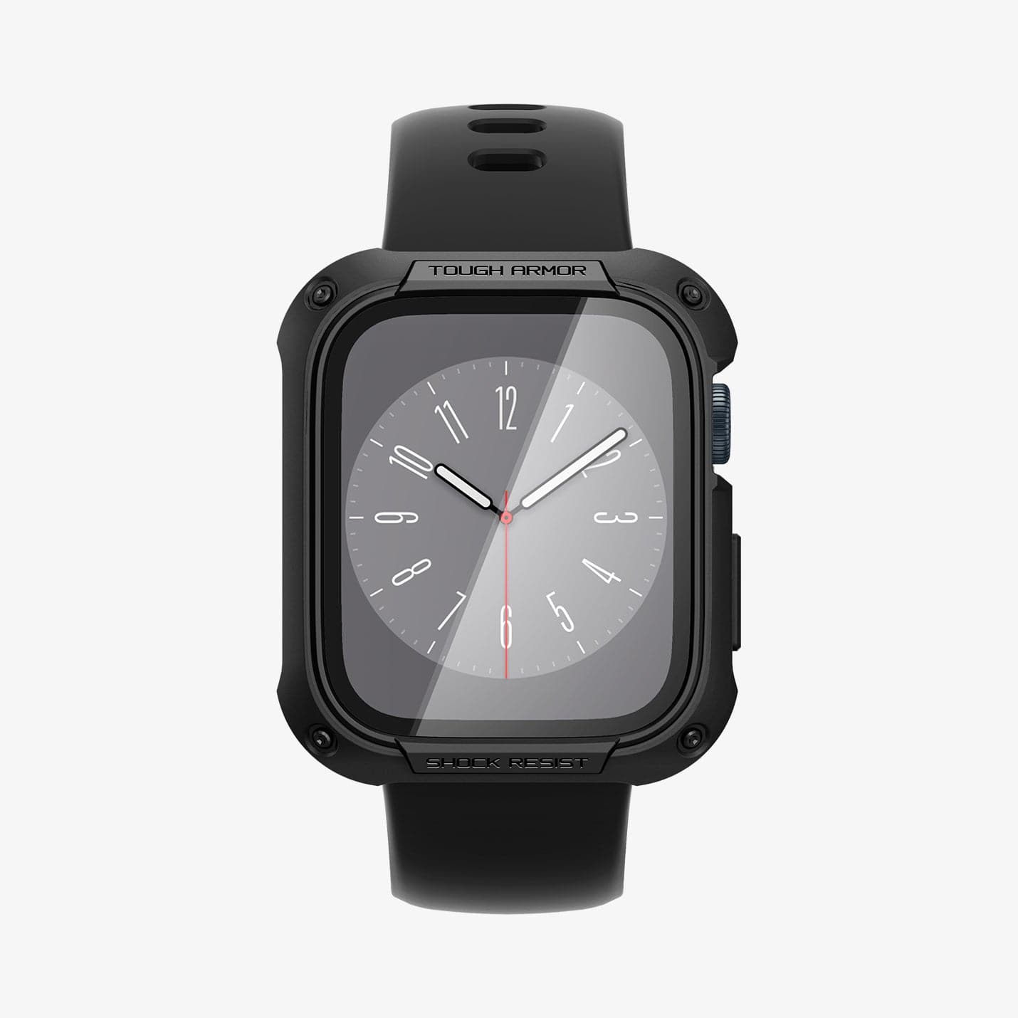 ACS04191 - Apple Watch Series (41mm) Case Tough Armor in black showing the front