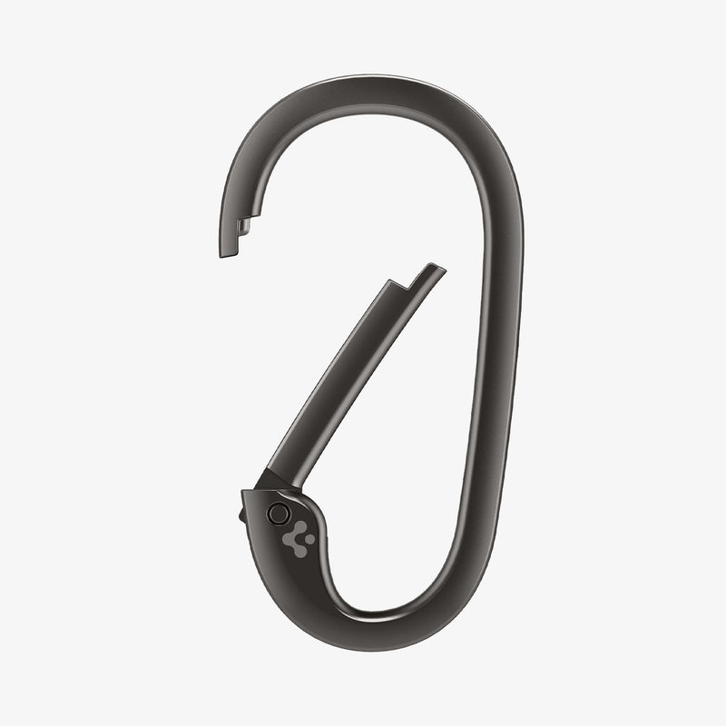 AHP02932 - Carabiner Basic Type in black showing the front with carabiner open