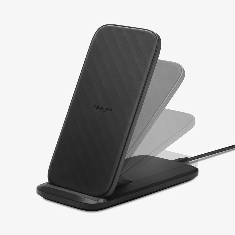 000CH25521 - SteadiBoost™ Flex 15W Wireless Charger F316W in black showing the front and side