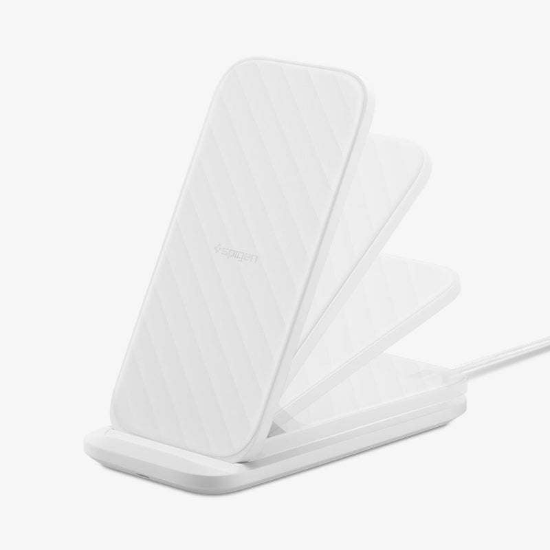 ACH00257 - SteadiBoost™ Flex 15W Wireless Charger F316W in white showing the front and side