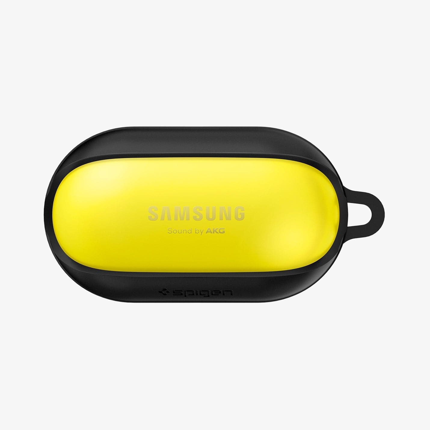 ASD00260 - Galaxy Buds Plus Case Liquid Air in black showing the top with earbuds inside