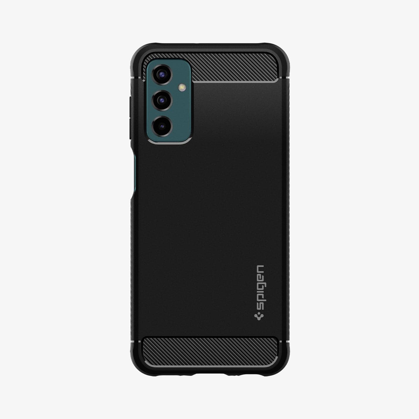ACS04160 - Galaxy M23 Rugged Armor Case in matte black showing the back