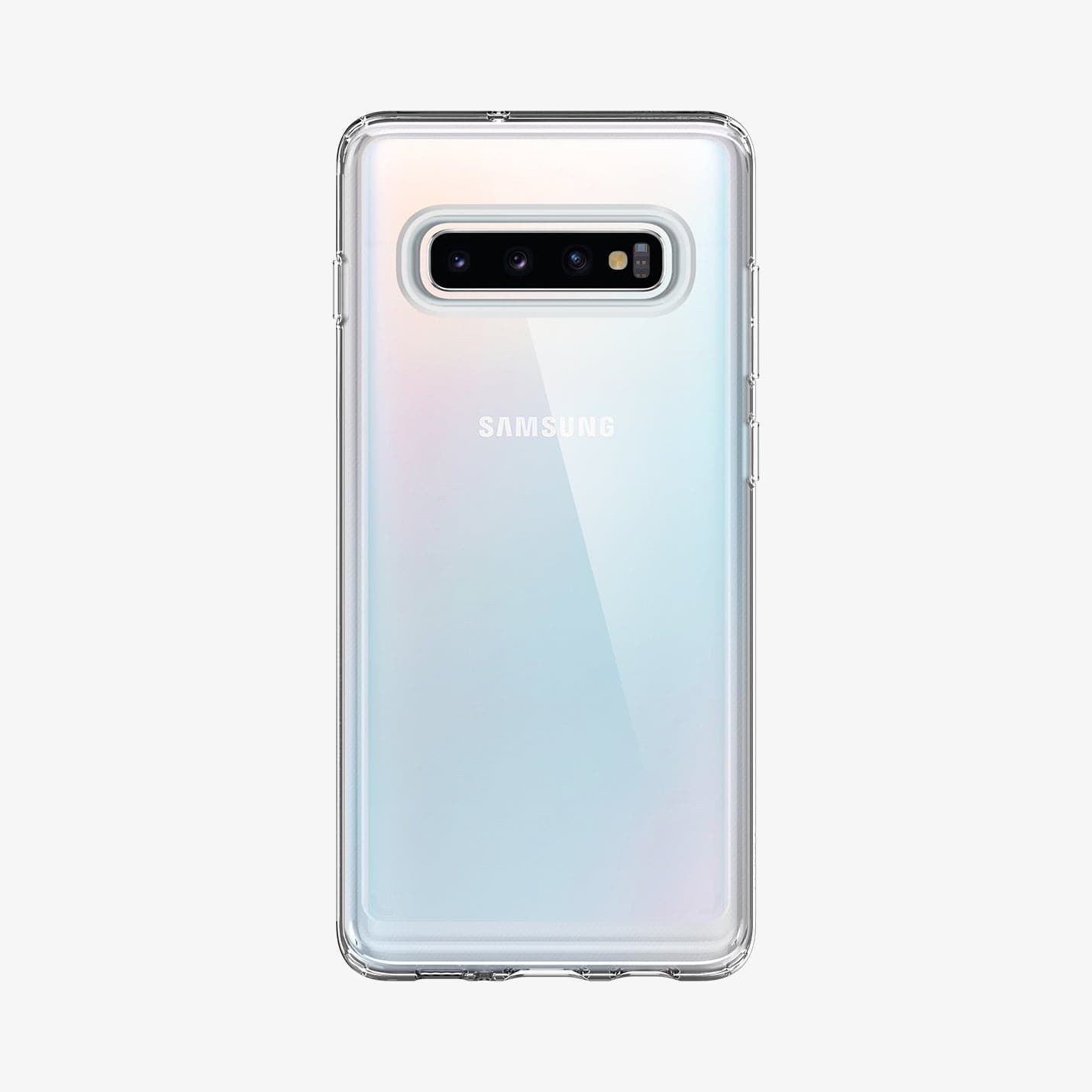 606CS25766 - Galaxy S10 Plus Ultra Hybrid Case in crystal clear showing the back
