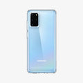 ACS00755 - Galaxy S20 Plus Ultra Hybrid Case in crystal clear showing the back