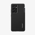ACS02831 - Galaxy S21 Series Case Liquid Air Pro in matte black showing the back