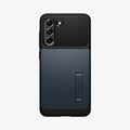 ACS03152 - Galaxy S21 FE Slim Armor Case in metal slate showing the back