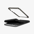 ACS03960 - Galaxy S22 Plus 5G Case Neo Hybrid in gunmetal showing the flexible TPU and hard PC bumper