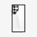 ACS03919 - Galaxy S22 Ultra 5G Case Ultra Hybrid in matte black showing the back