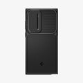 ACS05639 - Galaxy S23 Ultra Case Optik Armor in black showing the back