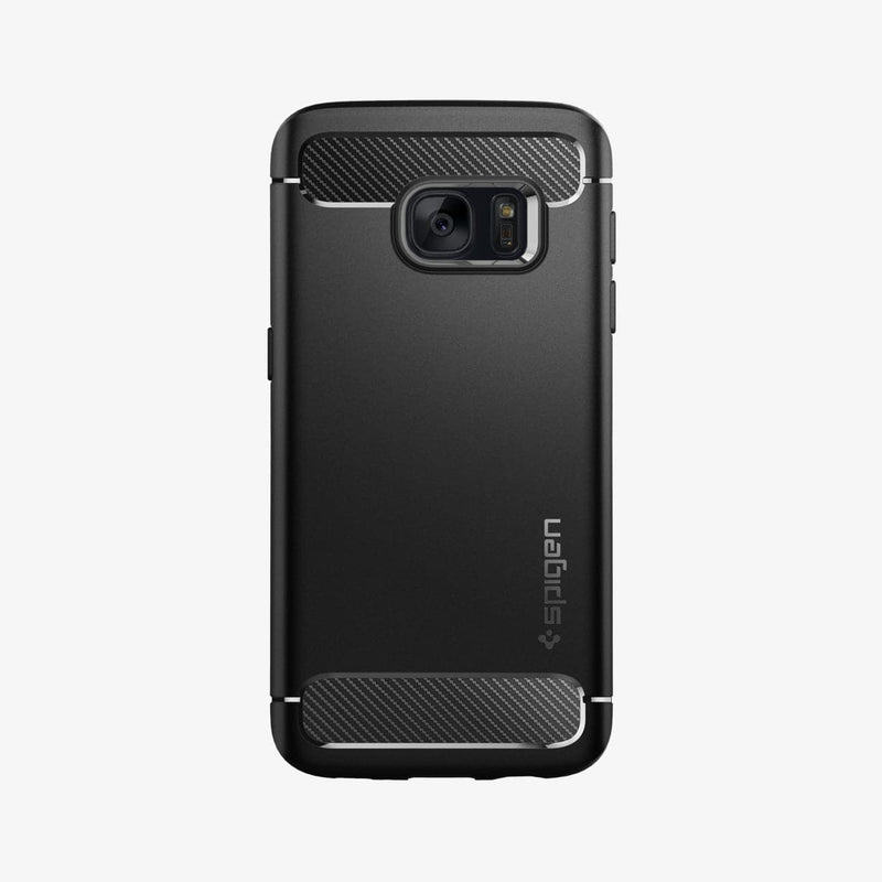 555CS20007 - Galaxy S7 Series Rugged Armor Case in black showing the back