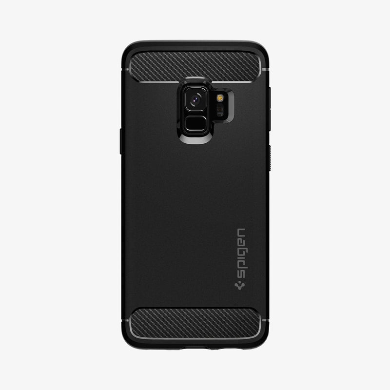 592CS22834 - Galaxy S9 Series Rugged Armor Case in black showing the back