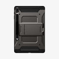 ACS01608 - Galaxy Tab S8 Plus Case Tough Armor Pro in gunmetal showing the back