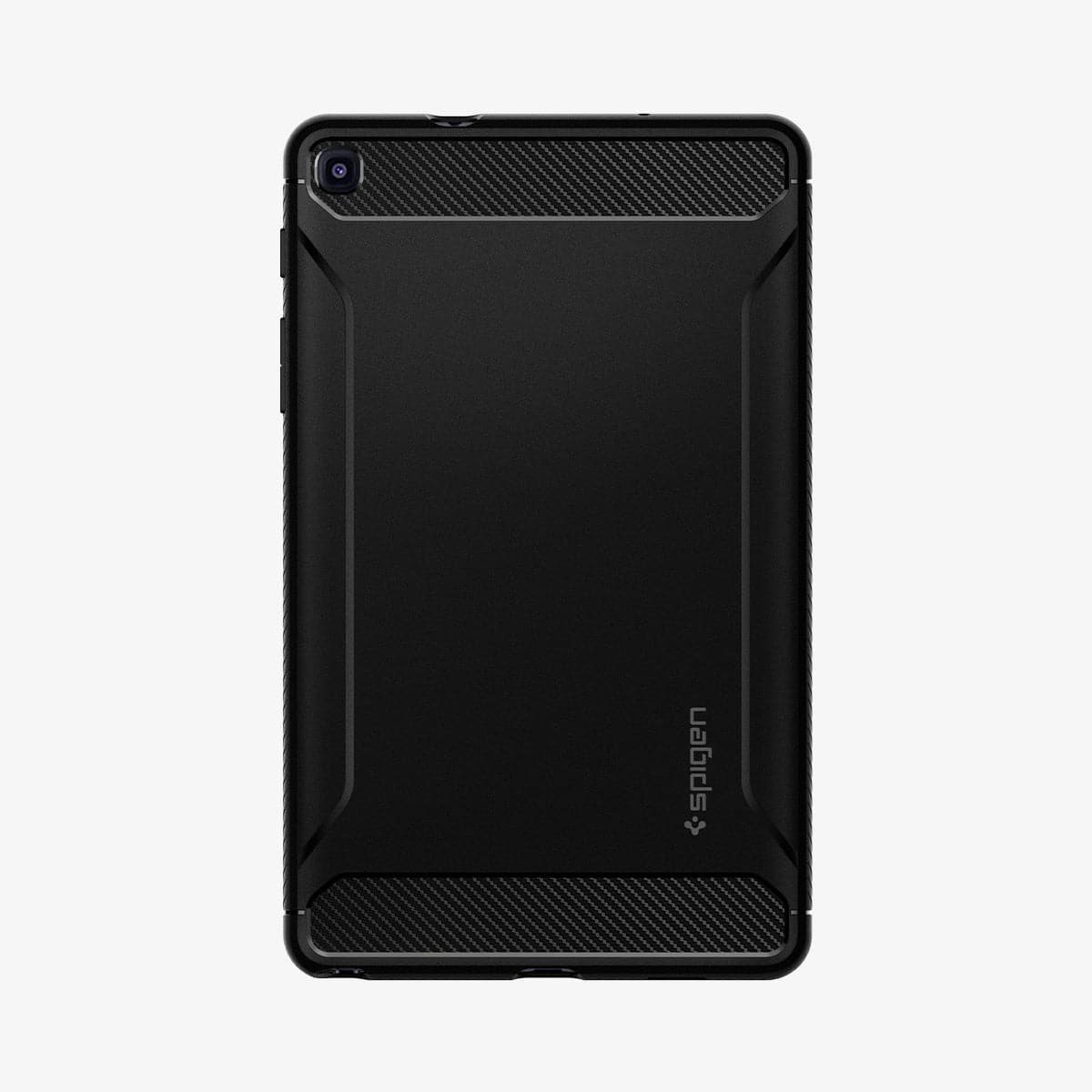 ACS04136 - Galaxy Tab A8 Case Rugged Armor in matte black showing the back