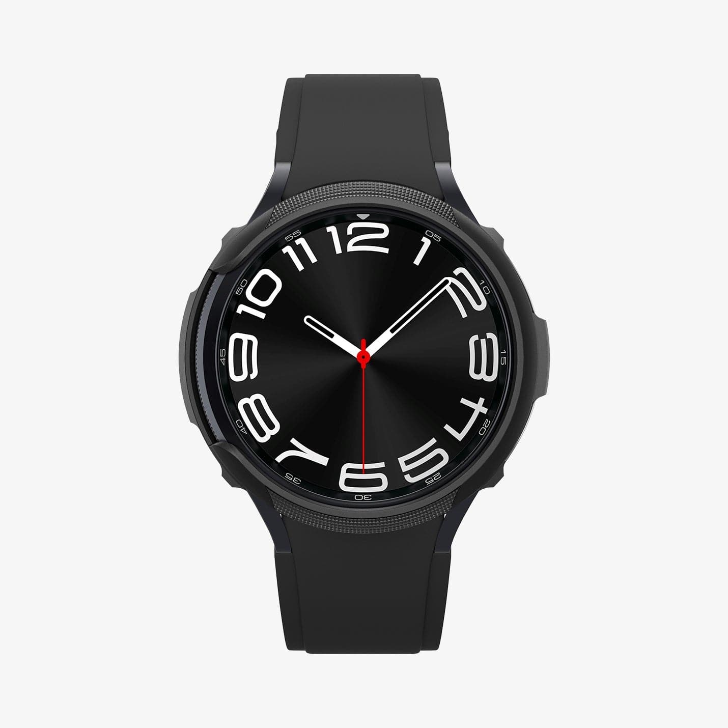 ACS06395 - Galaxy Watch 6 Classic (43mm) Case Liquid Air in matte black showing the front