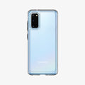 ACS00792 - Galaxy S20 Ultra Hybrid Case in crystal clear showing the back