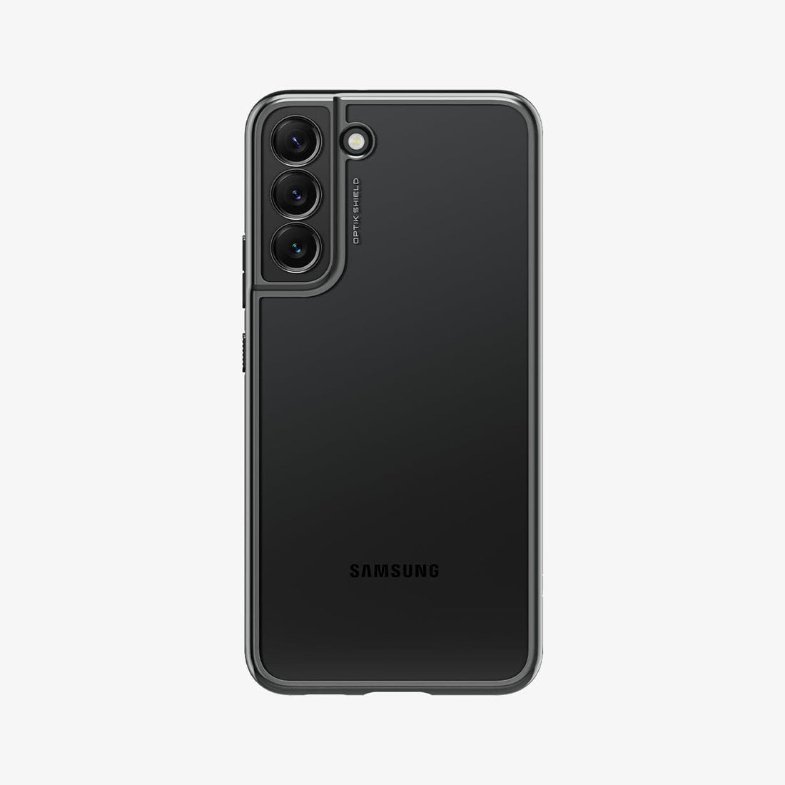 ACS03965 - Galaxy S22 Plus 5G Case Optik Crystal in chrome gray showing the back