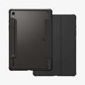 ACS07077 - Galaxy Tab S9 Case Ultra Hybrid Pro in black showing the back and front