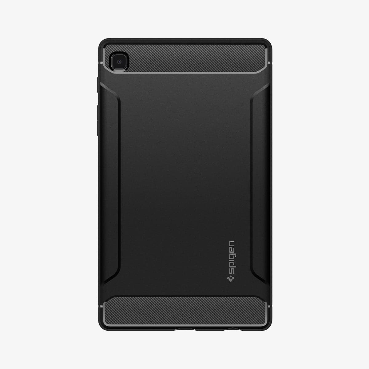 ACS02863 - Galaxy Tab A7 Lite Case Rugged Armor in matte black showing the back