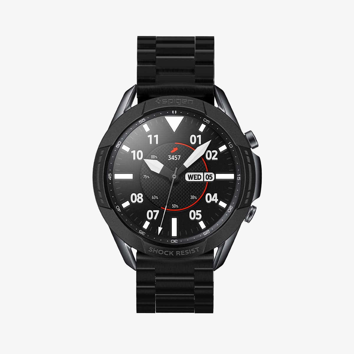 AMP02238 - Galaxy Watch 3 (45mm) Chrono Shield in black showing the front