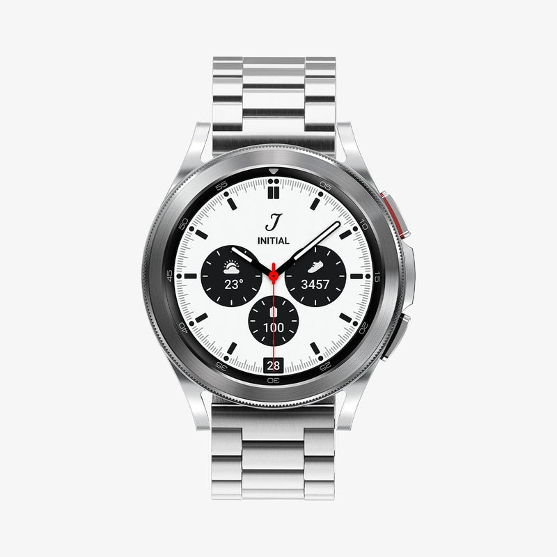 600WB24981 - Galaxy Watch Band (22mm) Modern Fit in silver showing the front