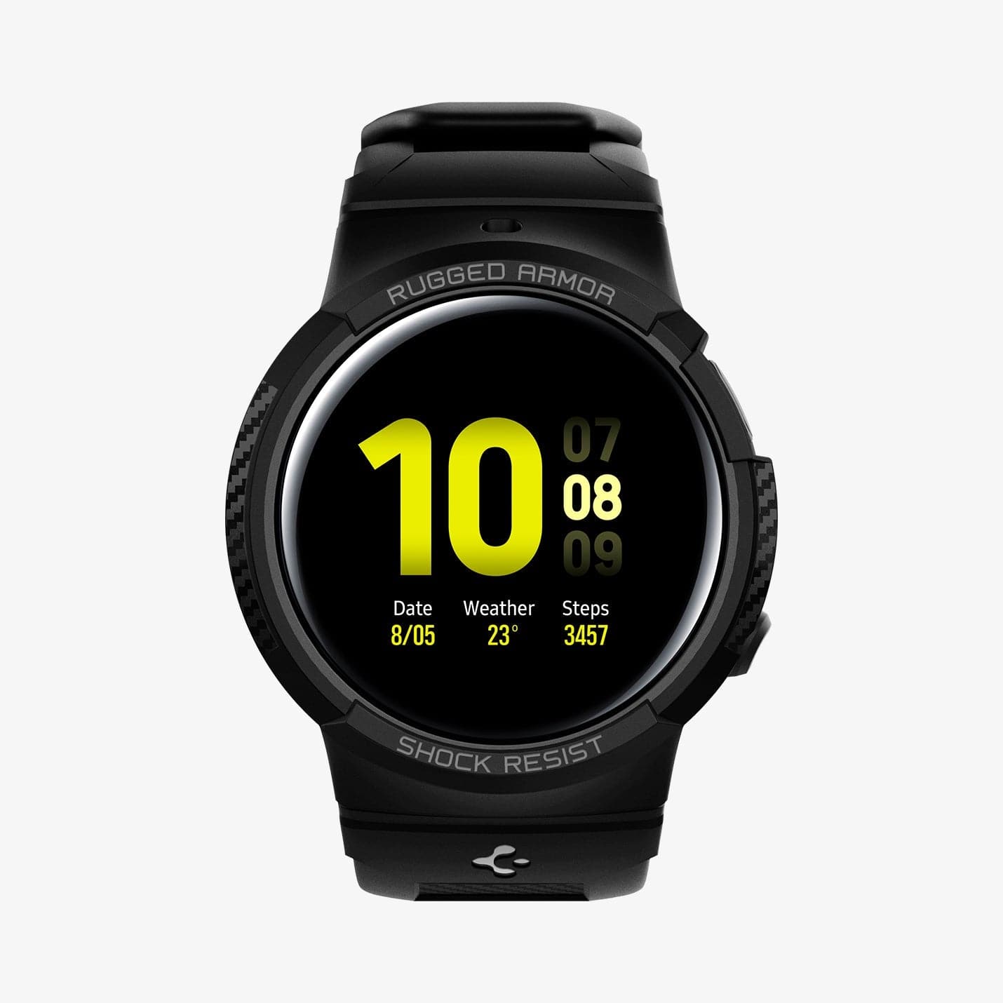 ACS02066 - Galaxy Watch Active 2 (44mm) Case Rugged Armor Pro in black showing the front