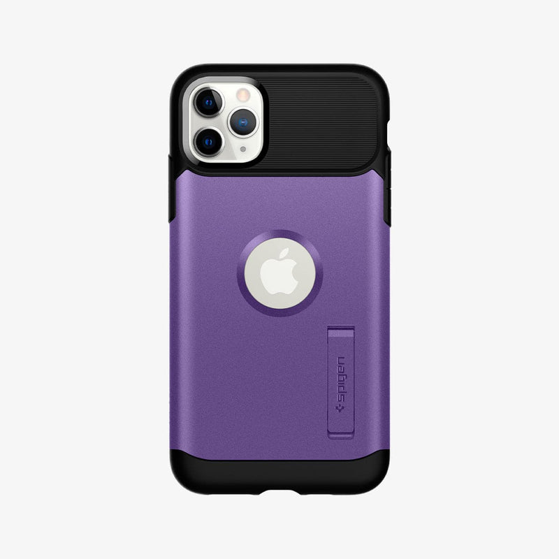 077CS27110 - iPhone 11 Pro Case Slim Armor in purple showing the back