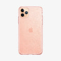 077CS27230 - iPhone 11 Pro Case Liquid Crystal Glitter in rose quartz showing the back