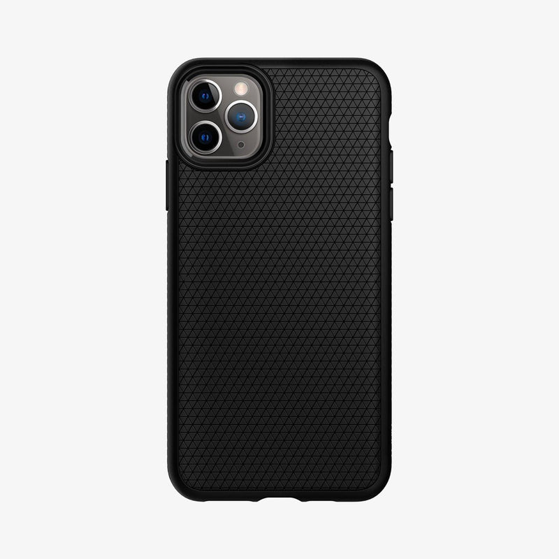 075CS27134 - iPhone 11 Pro Max Case Liquid Air in matte black showing the back