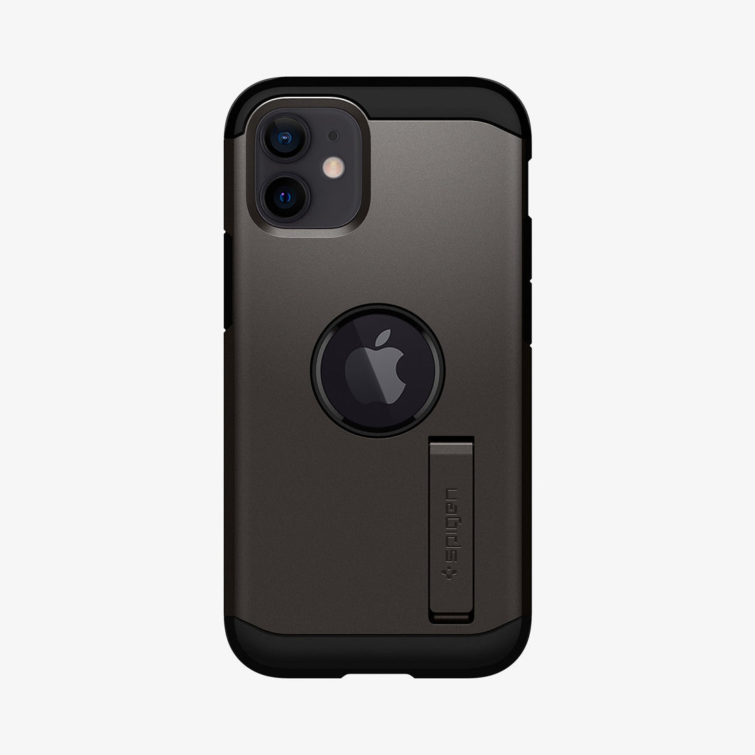 ACS01752 - iPhone 12 Mini Case Tough Armor in gunmetal showing the back