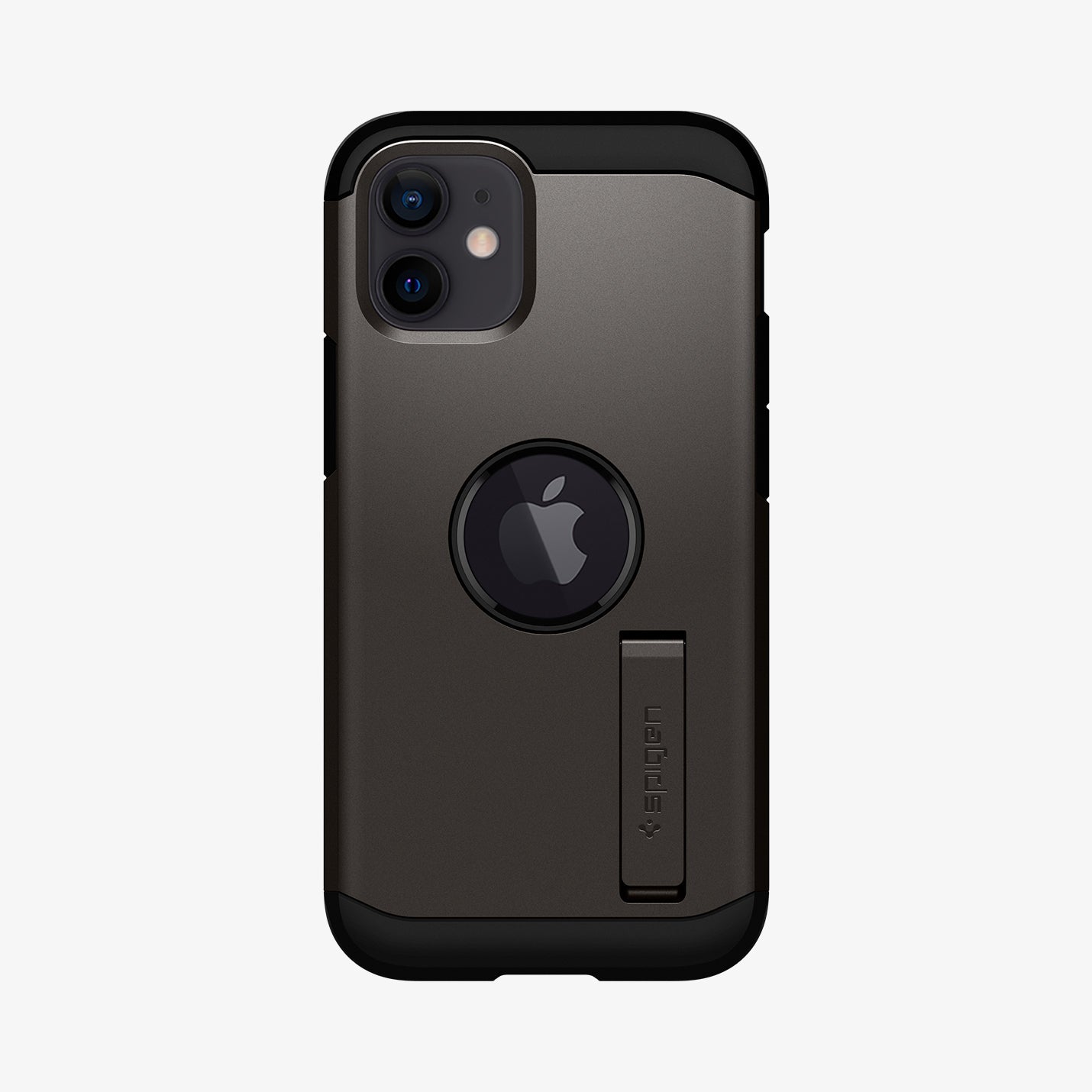 ACS01752 - iPhone 12 Mini Case Tough Armor in gunmetal showing the back
