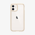 ACS02178 - iPhone 12 Mini Case Ultra Hybrid in sand beige showing the back