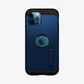 ACS02298 - iPhone 12 / iPhone 12 Pro Case Tough Armor in navy blue showing the back